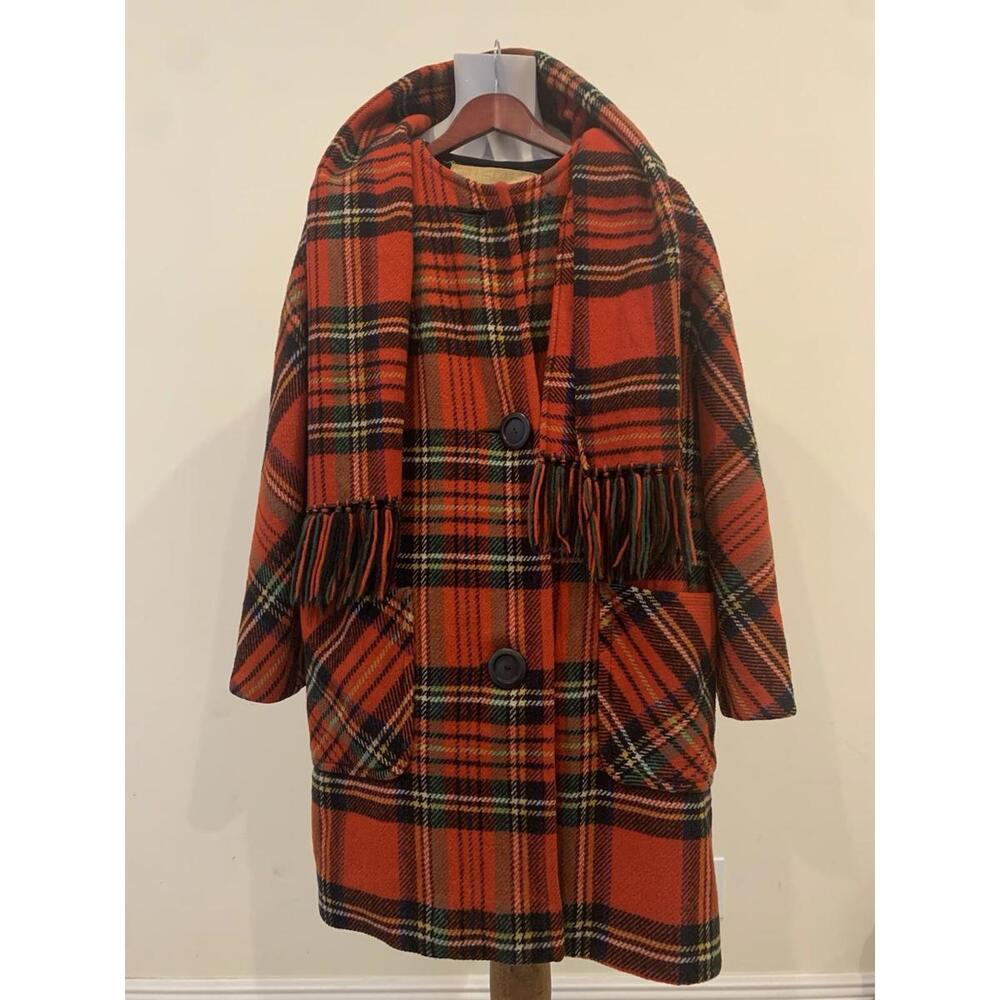 Lord & Taylor Women’s Sports & Country Red Plaid  FIFTH AVENUE Vintage Coat